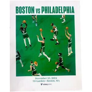 Boston Celtics v Philadelphia 76ers 12/25/2024 Christmas Day Game Roster Poster